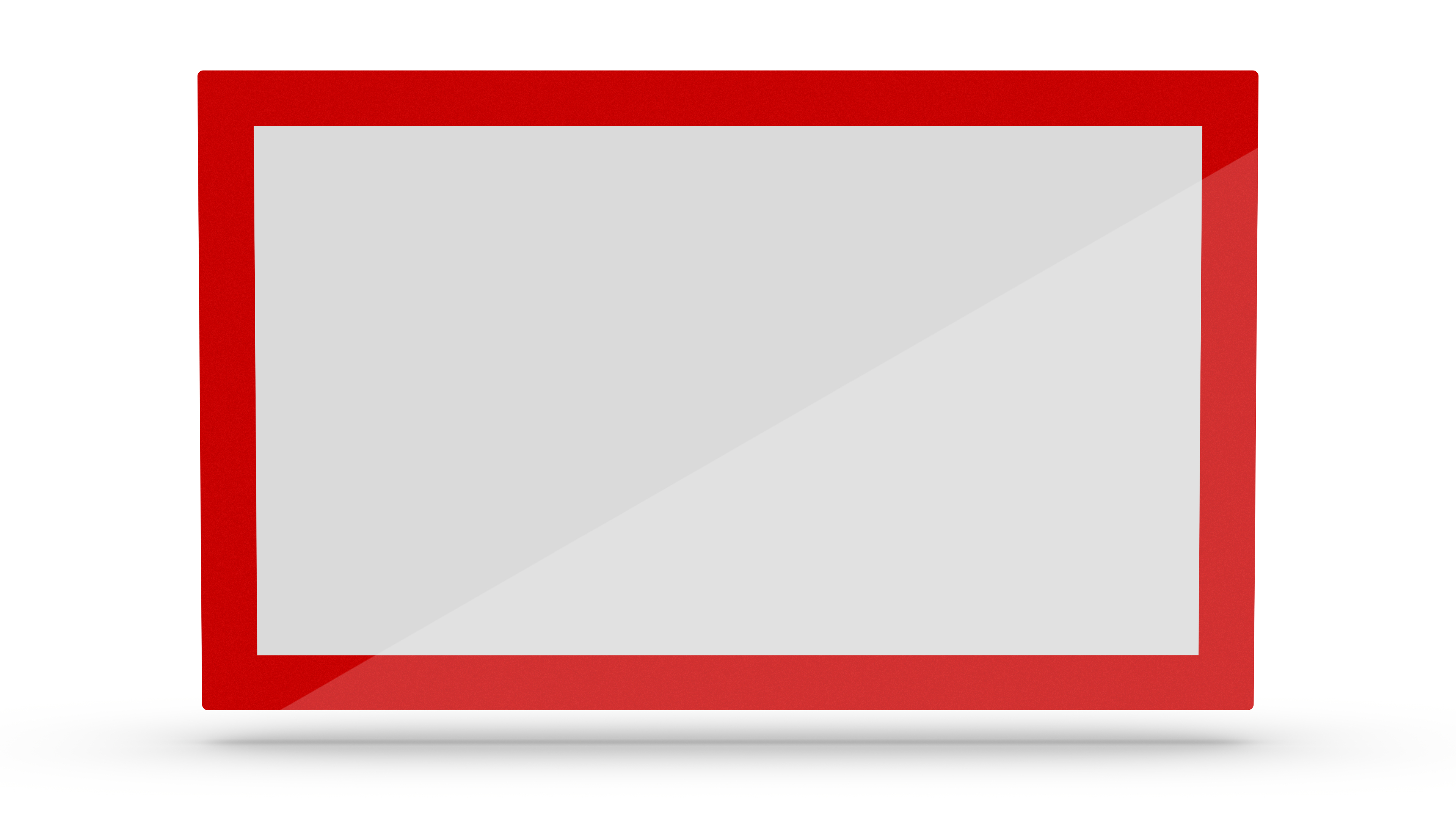 Touch Screen - Custom touch screen a red and white rectangular sign