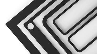 Touch screen personalizzato - Sigilla un primo piano di un quadrato nero