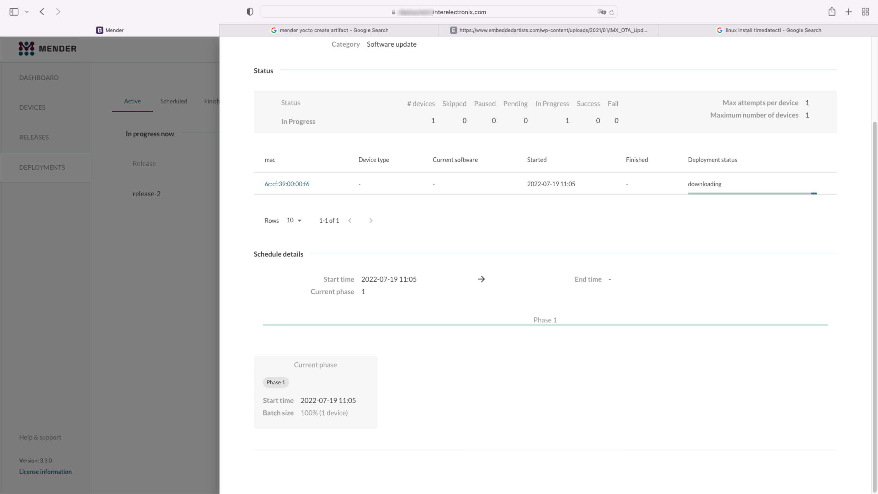 Programu Iliyopachikwa - VisionFive - Mender - Yocto picha ya skrini ya kompyuta