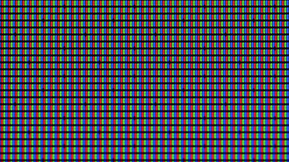 Quelles sont les différentes dispositions des pixels des sous-écrans OLED et pourquoi y en a-t-il autant ? gros plan d'un écran