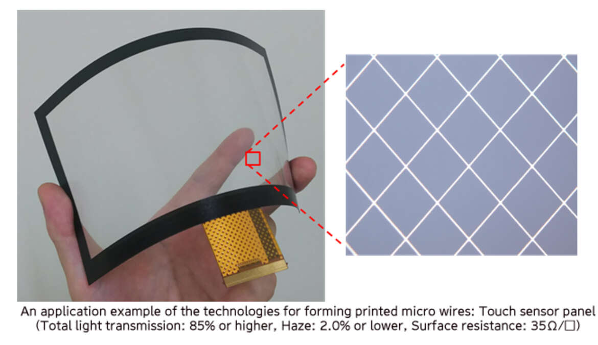 Touch Screen - ITO Replacement: Silver Salt Ink a hand holding a glass